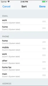 ContactSort screenshot 1