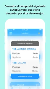 Rapibus Madrid - Next bus screenshot 1