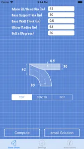 Piping Base Elbow Layout Calc screenshot 0