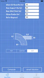 Piping Base Elbow Layout Calc screenshot 2