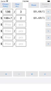 Unit Price Calculator screenshot 0