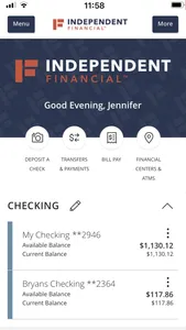 Independent Financial Mobile screenshot 1