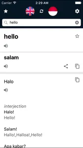 Indonesian English Dictionary screenshot 0