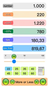 More or Less Calculator screenshot 0