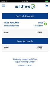 Wildfire Mobile Banking screenshot 1