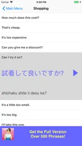 Speak Japanese Phrasebook Lite screenshot 2