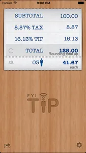 FYI Tip Calculator Free screenshot 2