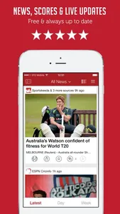 Cricket News, Scores & Videos screenshot 0