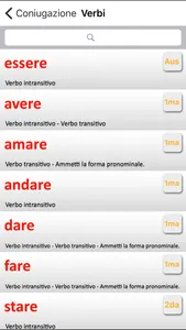 Italian verbs conjugation screenshot 1