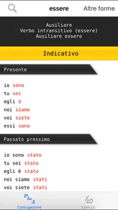 Italian verbs conjugation screenshot 2