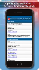 Emergency Contact Data screenshot 3