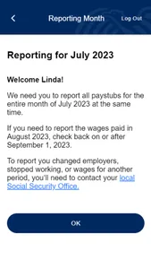 SSA Mobile Wage Reporting screenshot 2