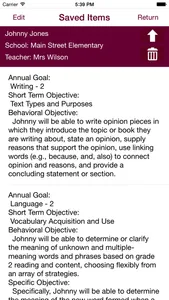 IEP Goals & Objectives with Common Core Standards screenshot 3