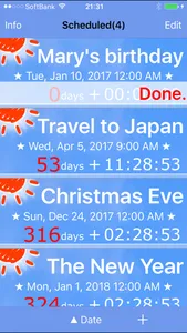 ScheduledList Countdown screenshot 2