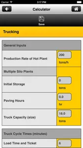 Caterpillar Paving Calculator screenshot 1