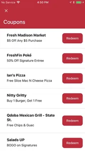 Red Card Meal Plan - Madison screenshot 3