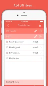 Gifts List screenshot 1