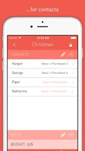 Gifts List screenshot 2