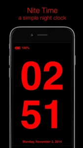 Nite Time - a simple night clock for your nightstand with flashlight screenshot 0