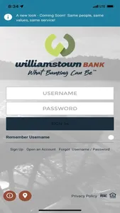 Williamstown Bank Mobile screenshot 0