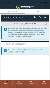 Williamstown Bank Mobile screenshot 2