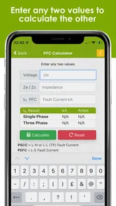 Fault Current Calculator screenshot 1