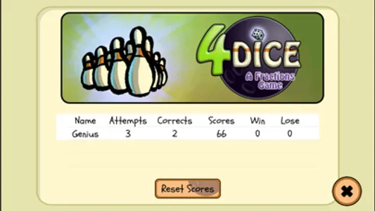 4 Dice a Fractions Game screenshot 8