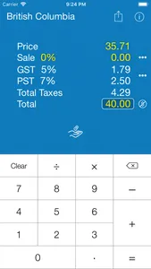 Sales Tax CANADA Calculation screenshot 2