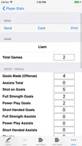 Hockey Player Tracker Logbook screenshot 2