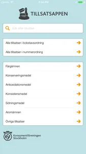 Tillsatsappen screenshot 0