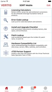 Veritas Services and Operations Readiness Tools (SORT) Mobile screenshot 0