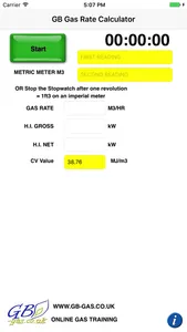 GB Gas Rate Calculator screenshot 0