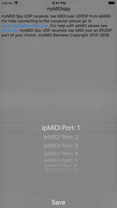 myMIDI Spy UDP screenshot 2