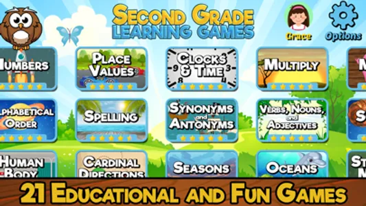 Second Grade Learning Games SE screenshot 0