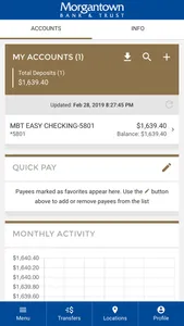 Morgantown Bank Mobile Banking screenshot 2
