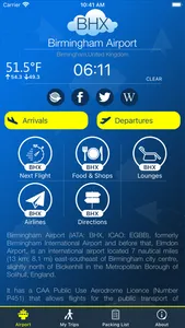 Birmingham Airport BHX + Radar screenshot 0