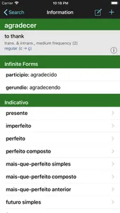 Portuguese Verbs & Conjugation screenshot 1