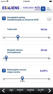 Kalkulator IKZE z ESALIENS screenshot 1