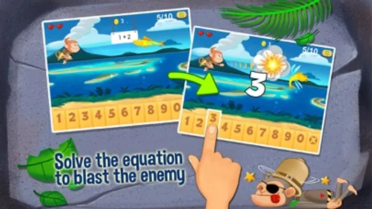 Monkey Math - Jetpack for Kids screenshot 1