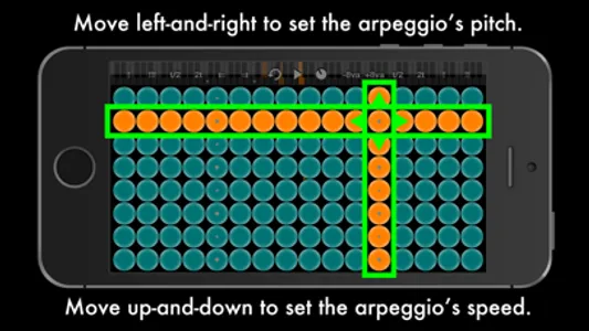 Arpeggionome for iPhone | matrix arpeggiator screenshot 2