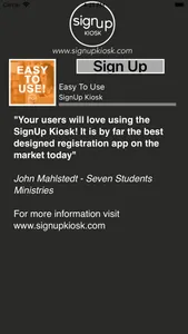 Signup Kiosk screenshot 1