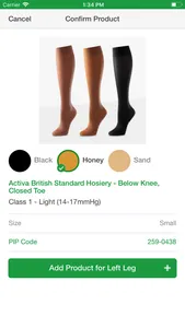 L&R Hosiery Selector screenshot 2