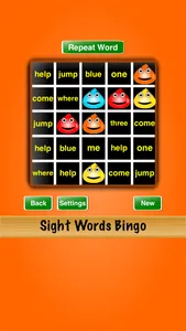 Sight Words Bingo screenshot 2