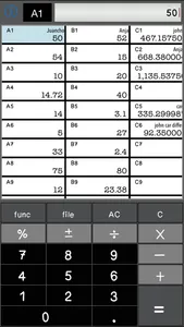 Calculator  SpreadSheet screenshot 0