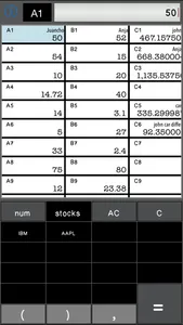 Calculator  SpreadSheet screenshot 1