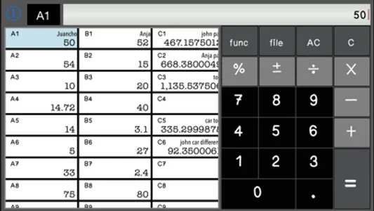 Calculator  SpreadSheet screenshot 2