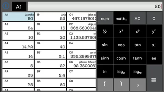 Calculator  SpreadSheet screenshot 3