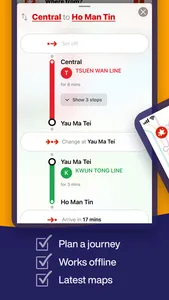 Hong Kong Metro Map & Routing screenshot 2