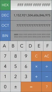 Dev Calc Pro (Hex Dec Oct Bin) screenshot 1