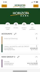 Horizon Bank Mobile Banking screenshot 1